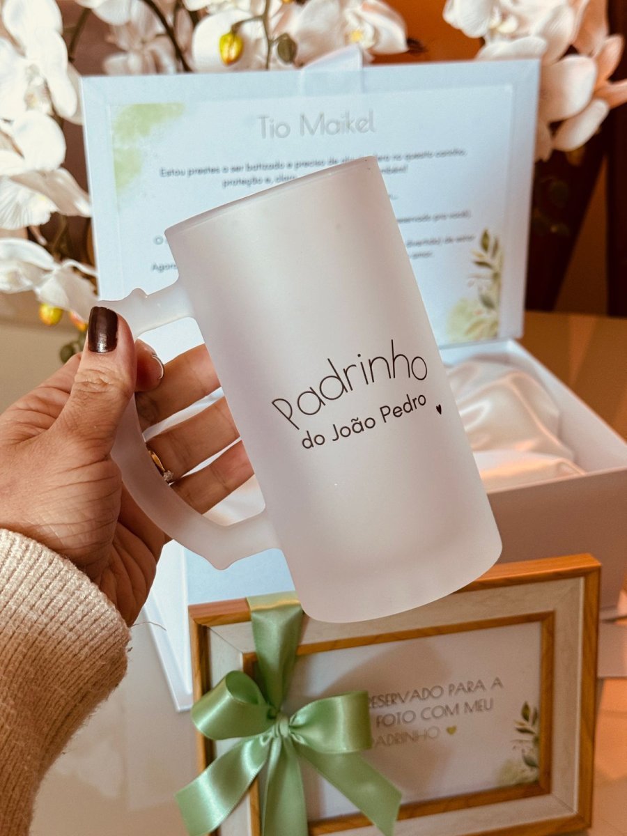 Kit Convite com Copo De Chopp + Porta Retrato