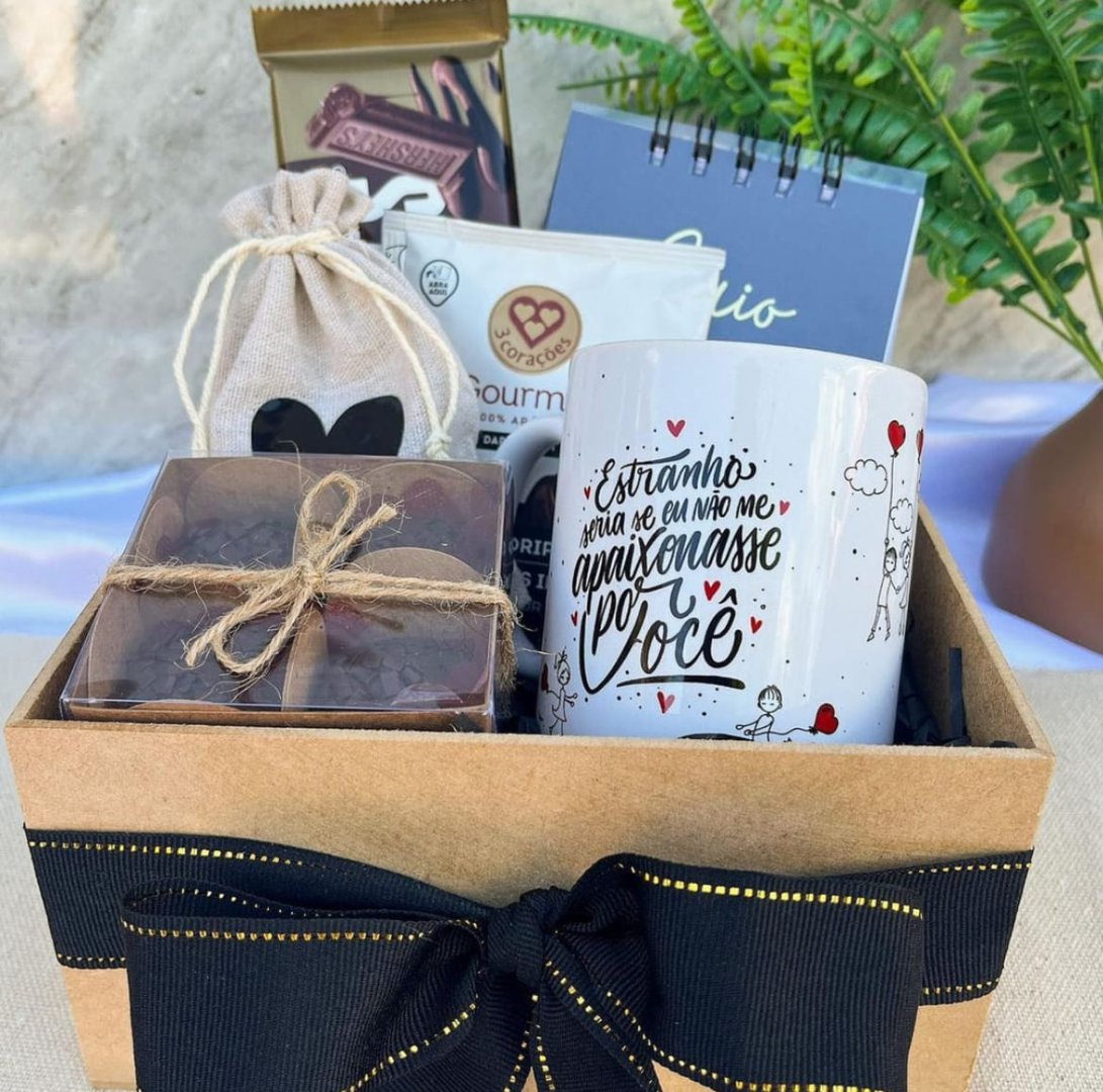 Kit Caneca + Bloquinho + Chocolate