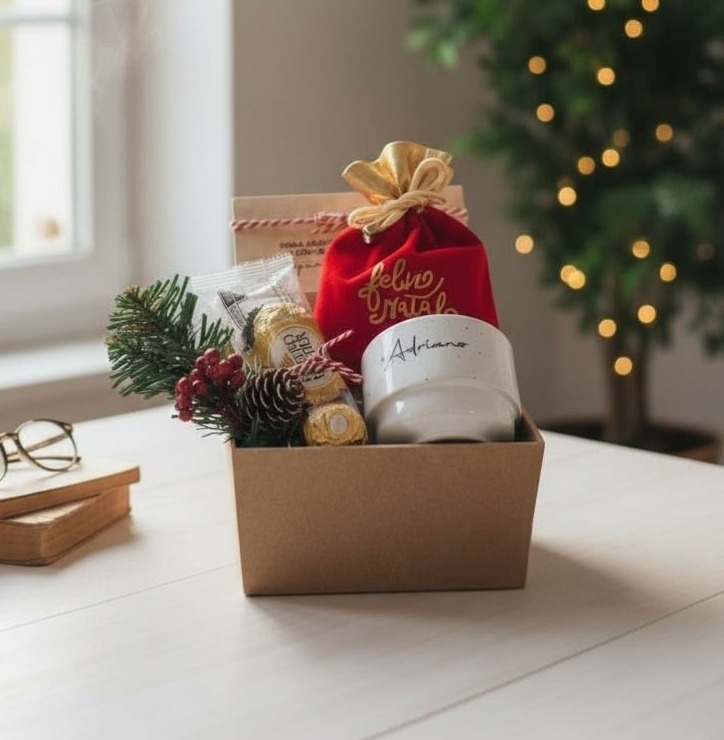 Kit Xícara + Saquinho Feliz Natal